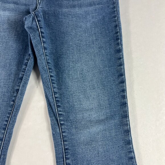 Pistola Jeans Women's 29x27* Mid Rise Skinny Crop Dark Blue Faded Denim Tag 28 - Picture 3 of 16